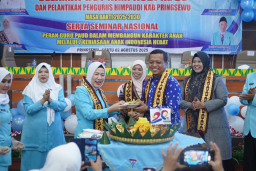 Bupati Pringsewu Hadiri Pelantikan Pengurus Daerah HIMPAUDI Masa Bakti 2025–2030