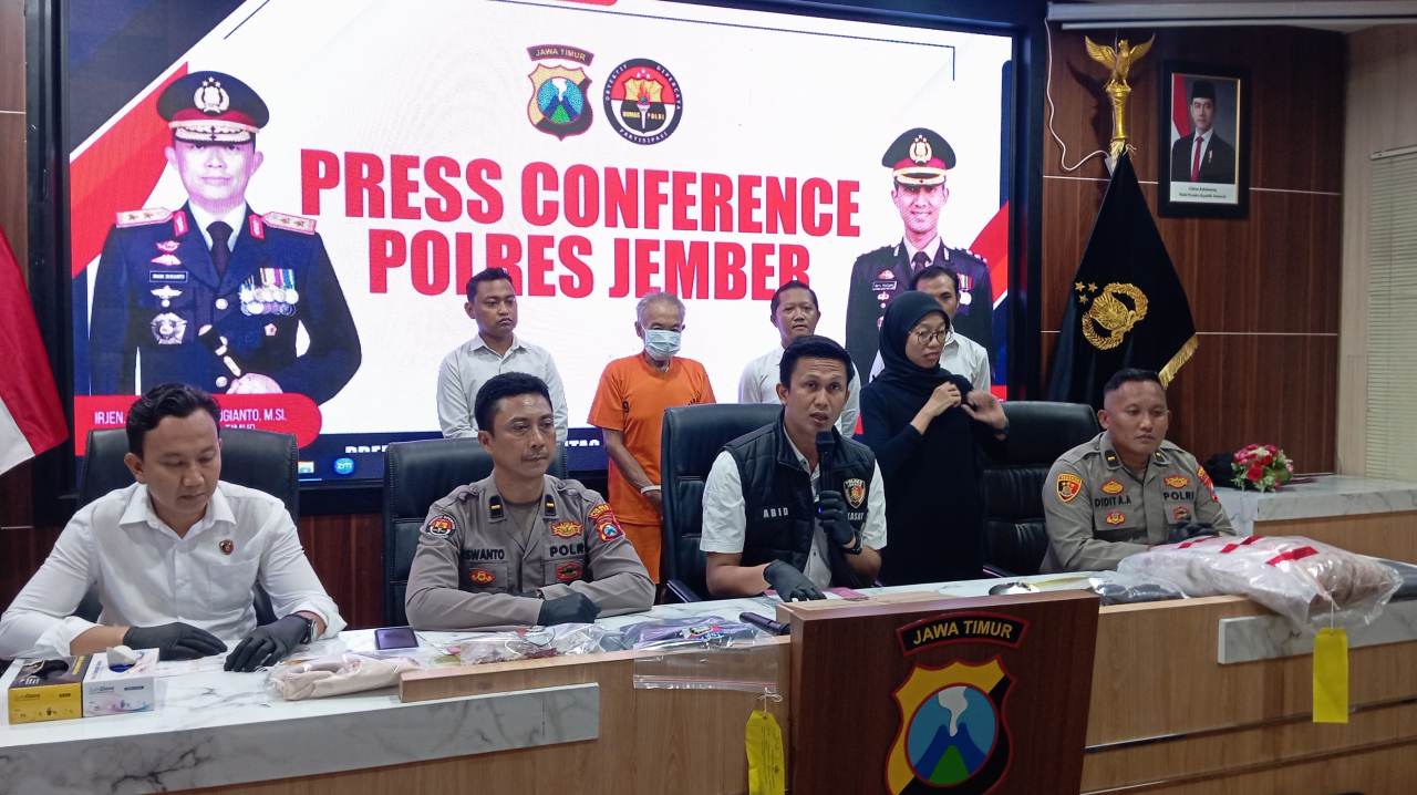 Kurang Dari 24 Jam, Polres Jember Berhasil Ungkap Kasus Penemuan Mayat di Tanggul