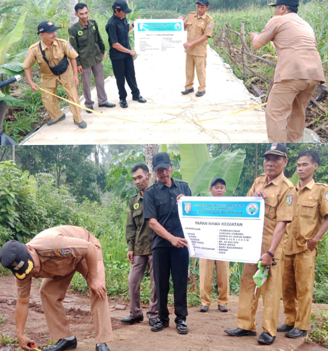 Pemerintah Pekon Tanjung Rusia Timur, Melalui Pelaksana Kegiatan &amp;quotTPK&amp;quot Adakan Serah Terima Hasil Pembangunan Tahun 2024