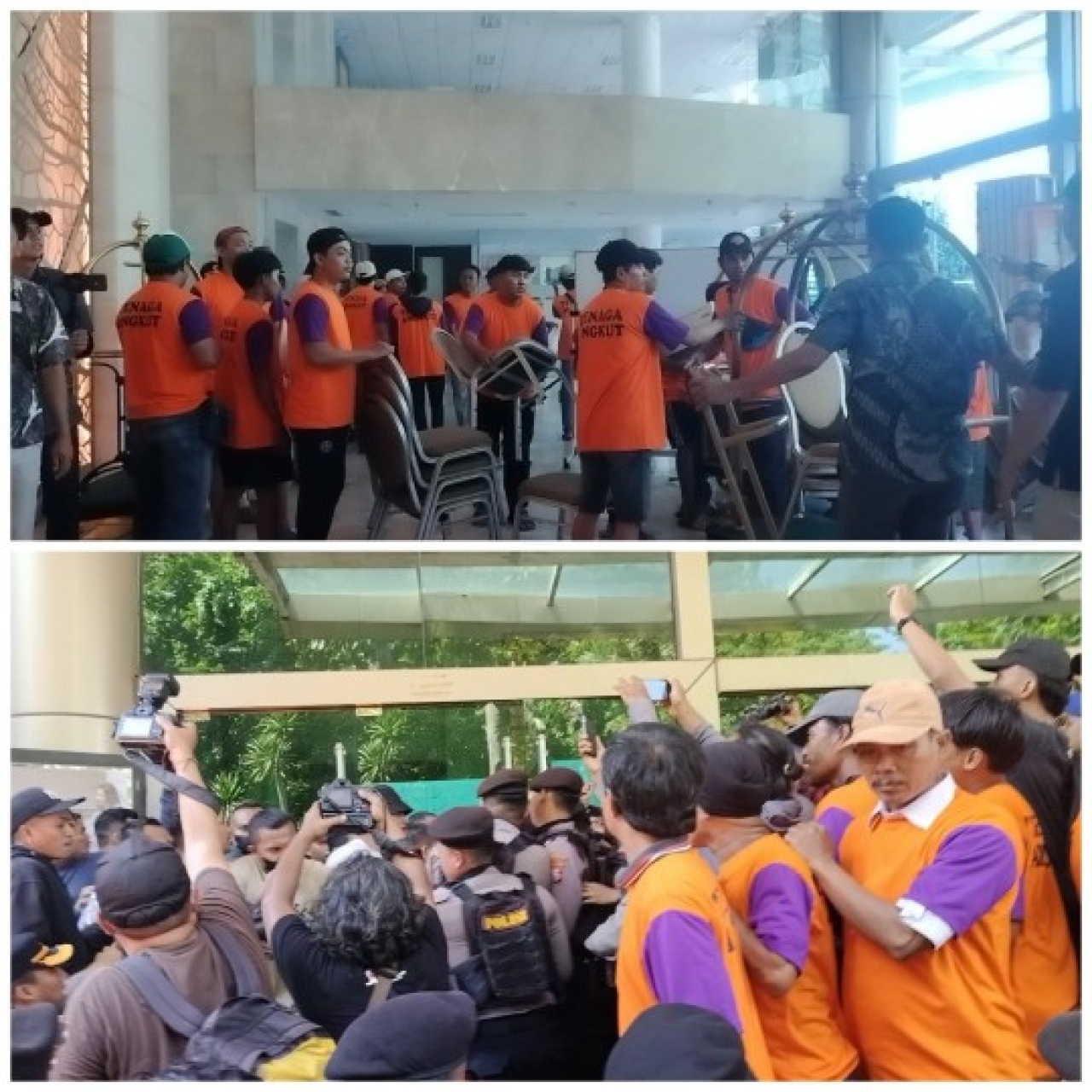 Kericuhan Warnai Eksekusi Pengosongan Hotel Grand Palace Surabaya oleh Pengadilan Negeri