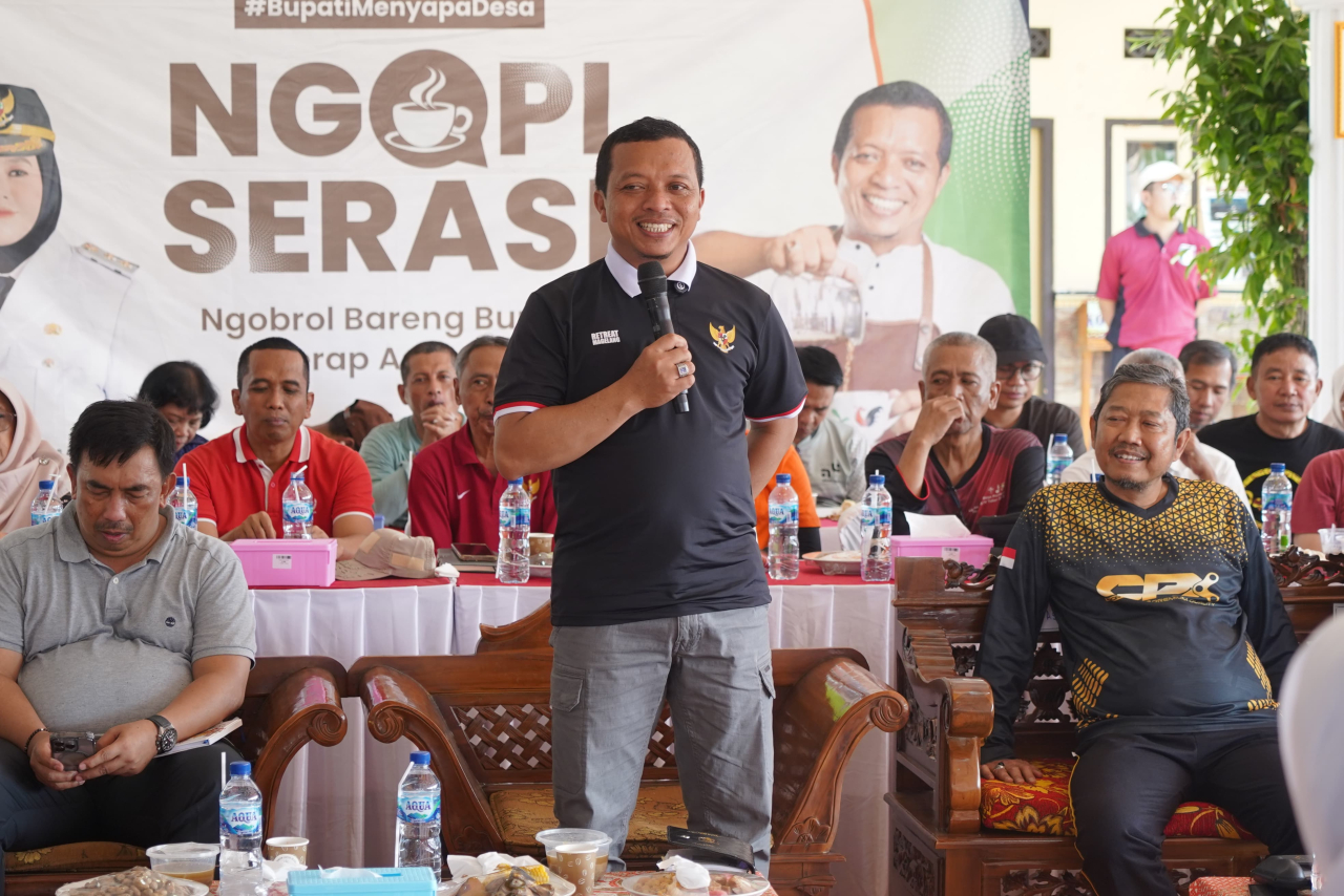 BUPATI PRINGSEWU GELAR NGOPI SERASI KE-5 DI PEKON WONODADI