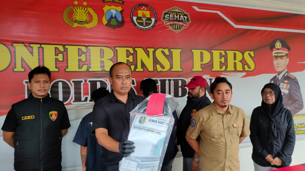 JATANRAS Polres Tuban Meringkus 5 Komplotan yang Diduga Pencuri Pipa